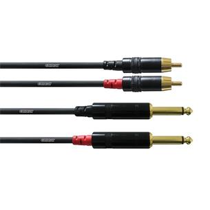 Cable 2 x Jack 6,3mm - 2 x RCA Long 3m CFU 3 PC