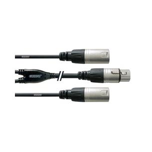 Cable XLR hembra / 2 XLR macho 0,3 m CFY0,3 FMM