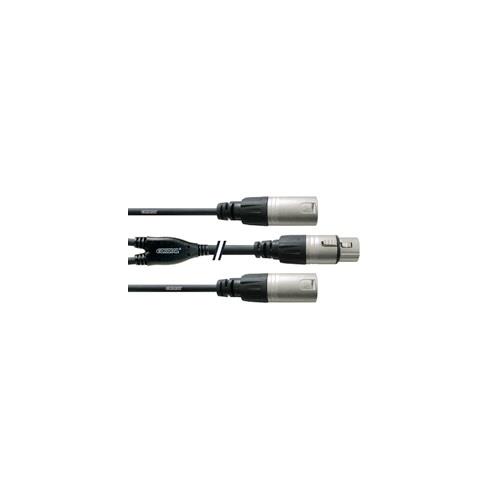 Cable XLR hembra / 2 XLR macho 0,3 m CFY0,3 FMM