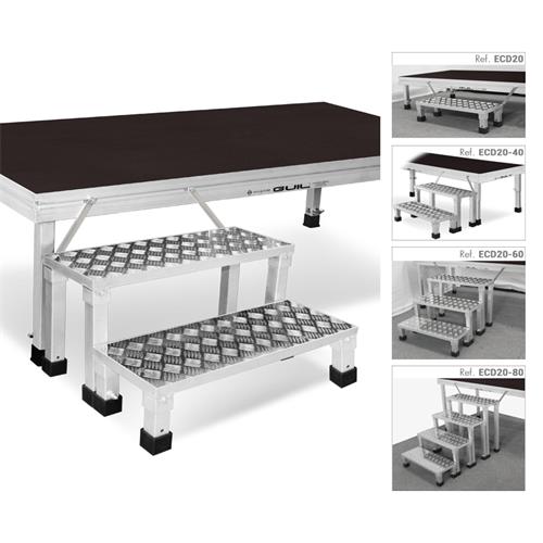 Escalera modular para escenarios de 400mm ECD20