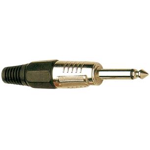 Conector Jack mono 6,3 mm macho aereo negro MCA050