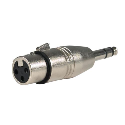 Adaptador XLR 3P hembra a Jack 6,3mm estereo macho MCAA 201