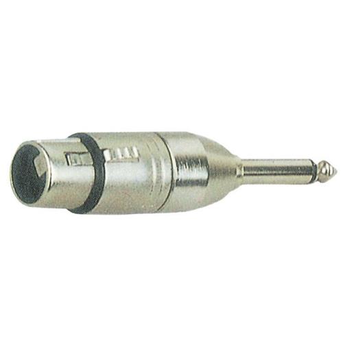 Adaptador XLR 3P hembra a Jack 6,3mm macho mono MCAA202