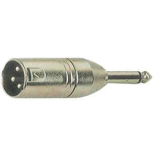 Adaptador XLR 3P macho a Jack 6,3mm macho mono MCAA203