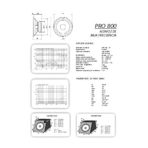 Altavoz Car audio metal Pro PRO 800