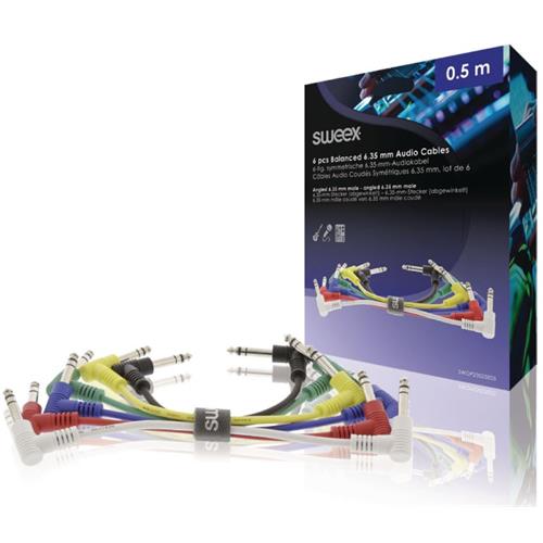 Pack 6 cables Jack-Jack Stereo 0.50 cm