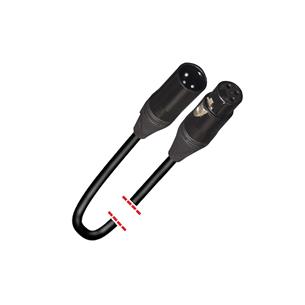 Cable DMX conectores XLR 3p macho/hembra 1,5 mts MK 117 2