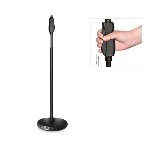 Pie de micro con base redonda metal negro PM-40 Pie de micro con base redonda metal negro PM-40