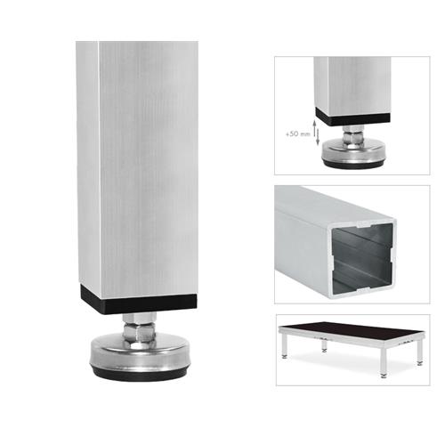 Pata fija de 50x50mm con nivelador altura 400mm PTA5-N/40 Pata fija de 50x50mm con nivelador altura 400mm PTA5-N/40