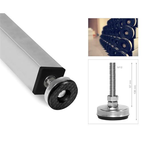 Pata fija de 50x50mm con nivelador altura 400mm PTA5-N/40 Pata fija de 50x50mm con nivelador altura 400mm PTA5-N/40