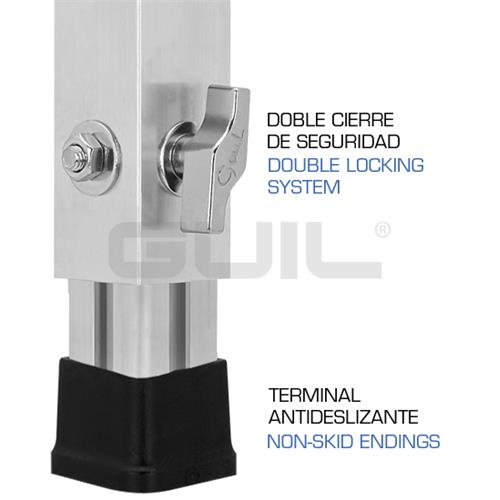 Pata telescopica 50x50mm regular altura 500 a 800mm PTA5-T/50-80 Pata telescopica 50x50mm regular altura 500 a 800mm PTA5-T/50-80