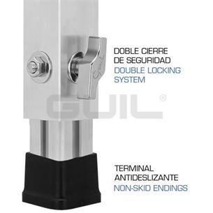 Pata telescopica 50x50mm regular altura 600 a 1000mm PTA5-T/60-100 2