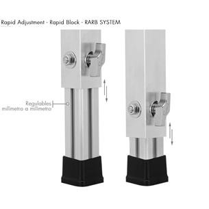 Pata telescopica 50x50mm regular altura 700 a 1200mm PTA5-T/70-120 2