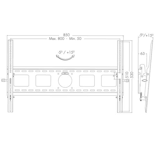 Soporte movil de altura reducida pantallas 65" PTR-25