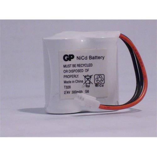 Bateria 2,4V 300mAh Ni-Cd 3 hilos