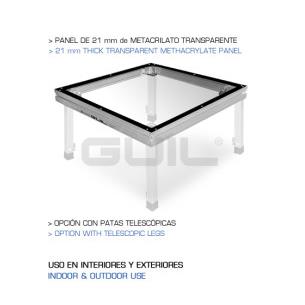 Tarima de 1x1m com metacrilato transparente TM440-M/1X1 2