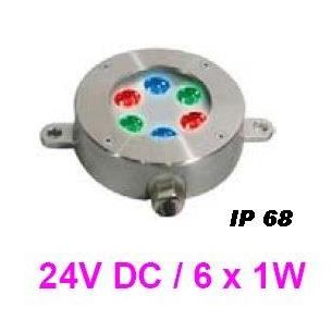 Lampara Led sumergible 6x1W RGB
