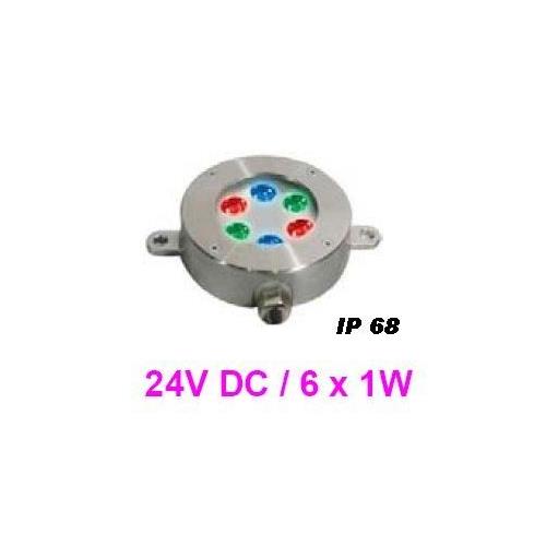 Lampara Led sumergible 6x1W RGB