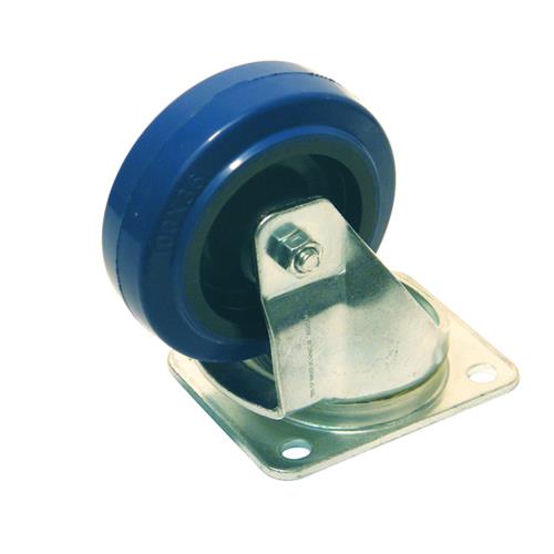 Rueda ancha azul 100mm sin freno W0990