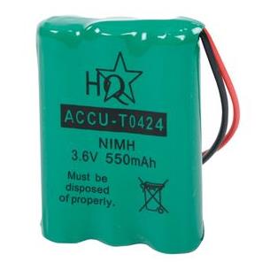 Bateria 3,6V 600mAh Ni-MH AAA 2 hilos T207
