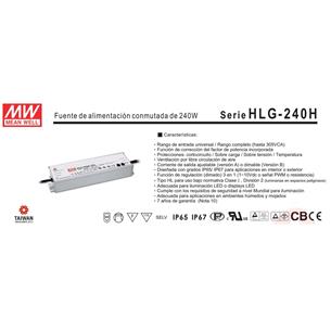 Mean Well Fuente conmutada 240W HLG-240H-48A