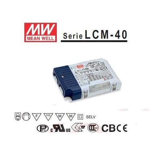 Mean Well.Led Driver C.Constante 1050mA 42W LCM-40