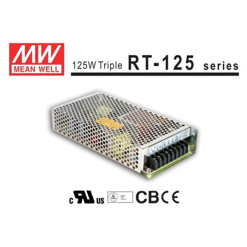 Mean Well Fuente Triple RT-125A 5V/12V/-5V 131W